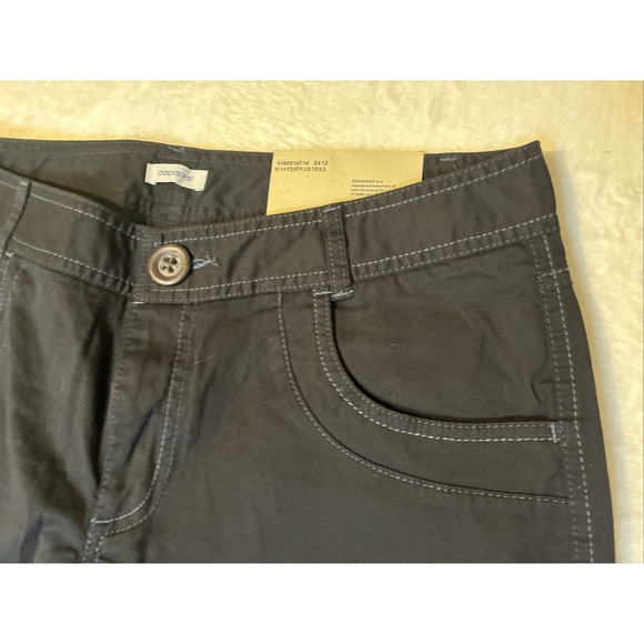 Women's Wide Leg Pants New Dockers Size 12 Medium Black Stretch Flap Pocket New - Picture 2 of 7